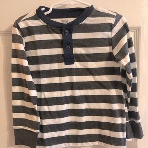 NWT! Toddler Boys, Falls Creek, Gray & White Striped Long Sleeve Shirt, Size 3T